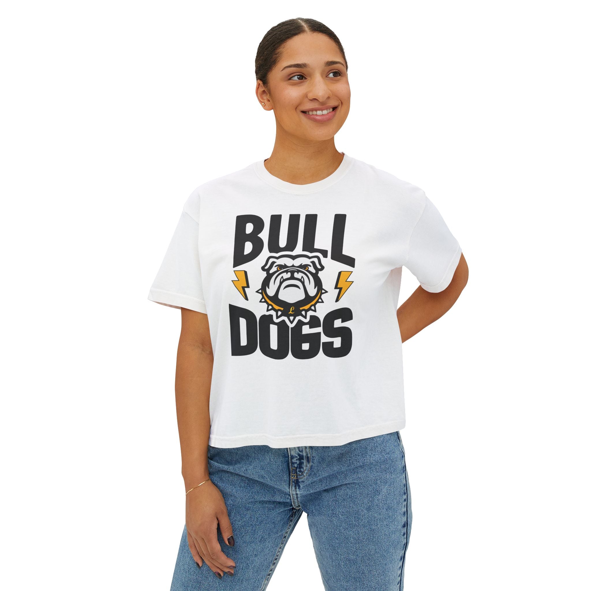 Bulldogs Bolt Tee | Ladies Cropped Tee