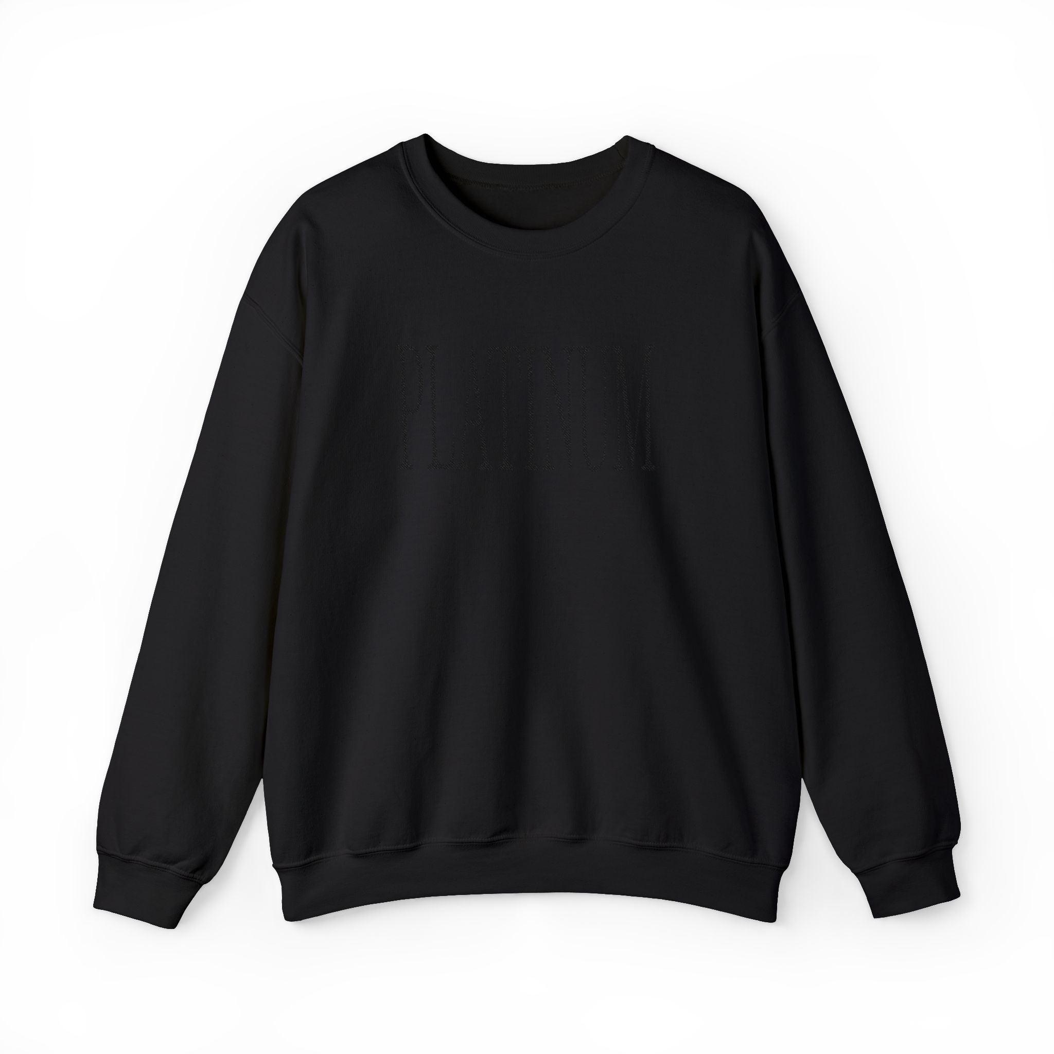 Black Embroidered Platinum | Adult Crew