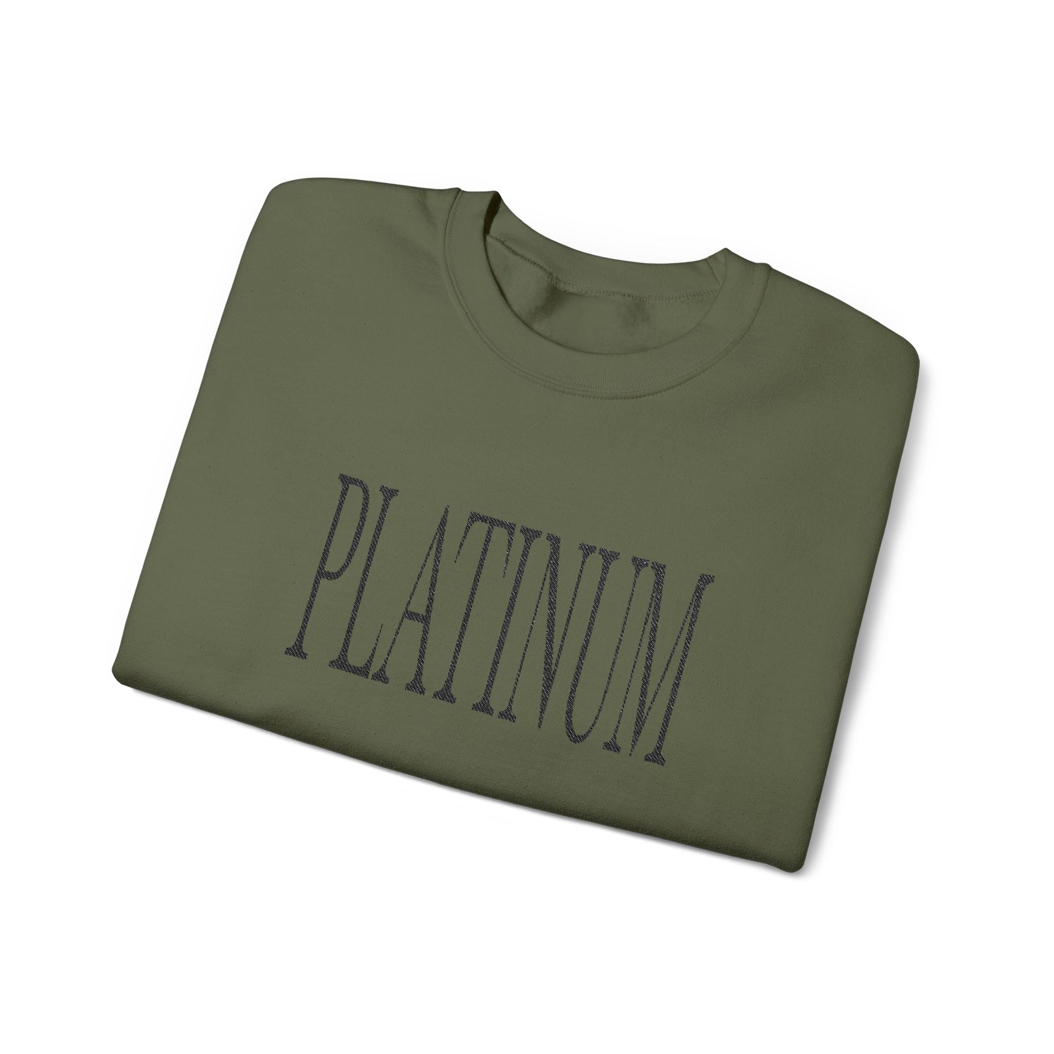 Black Embroidered Platinum | Adult Crew