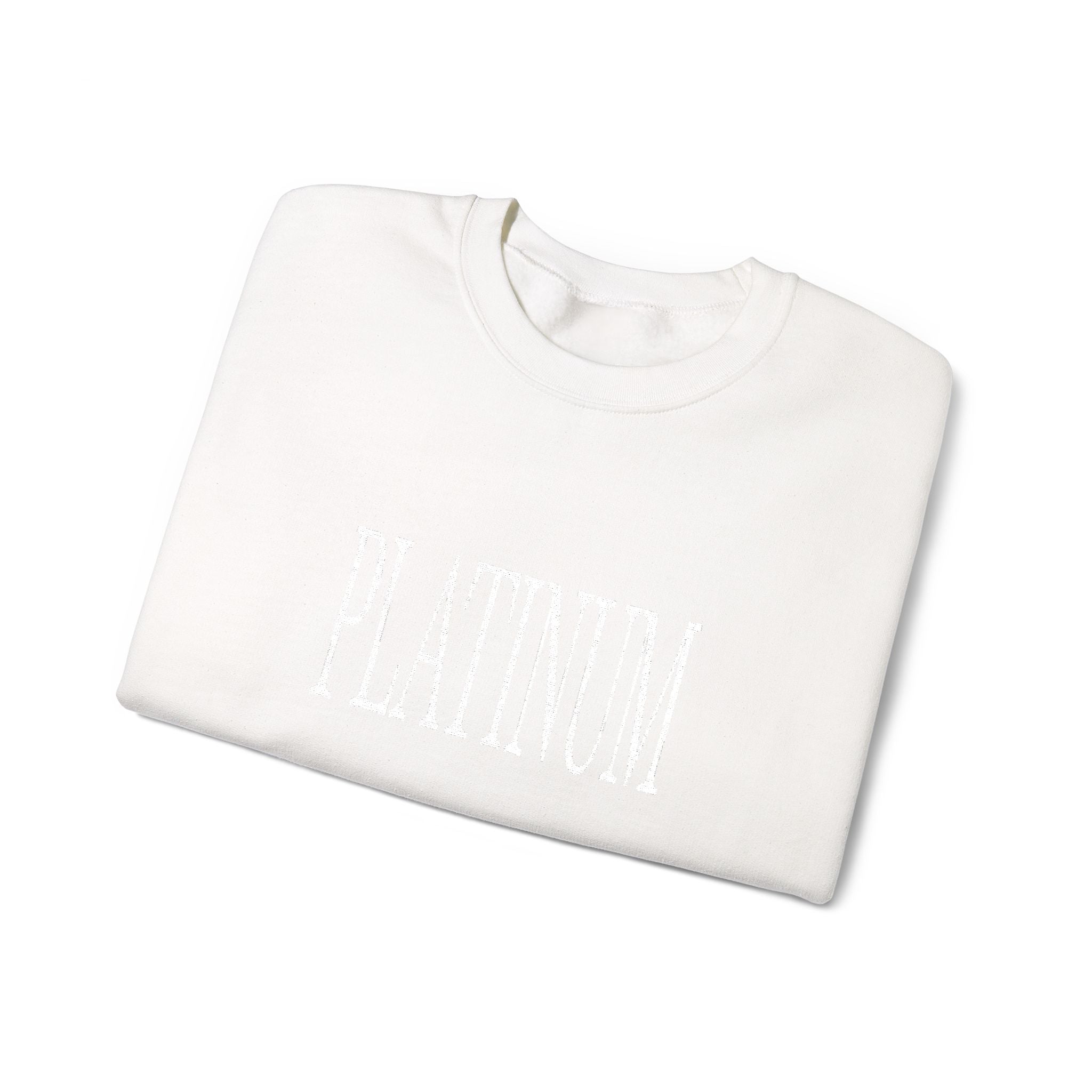 White Embroidered Platinum | Adult Crew