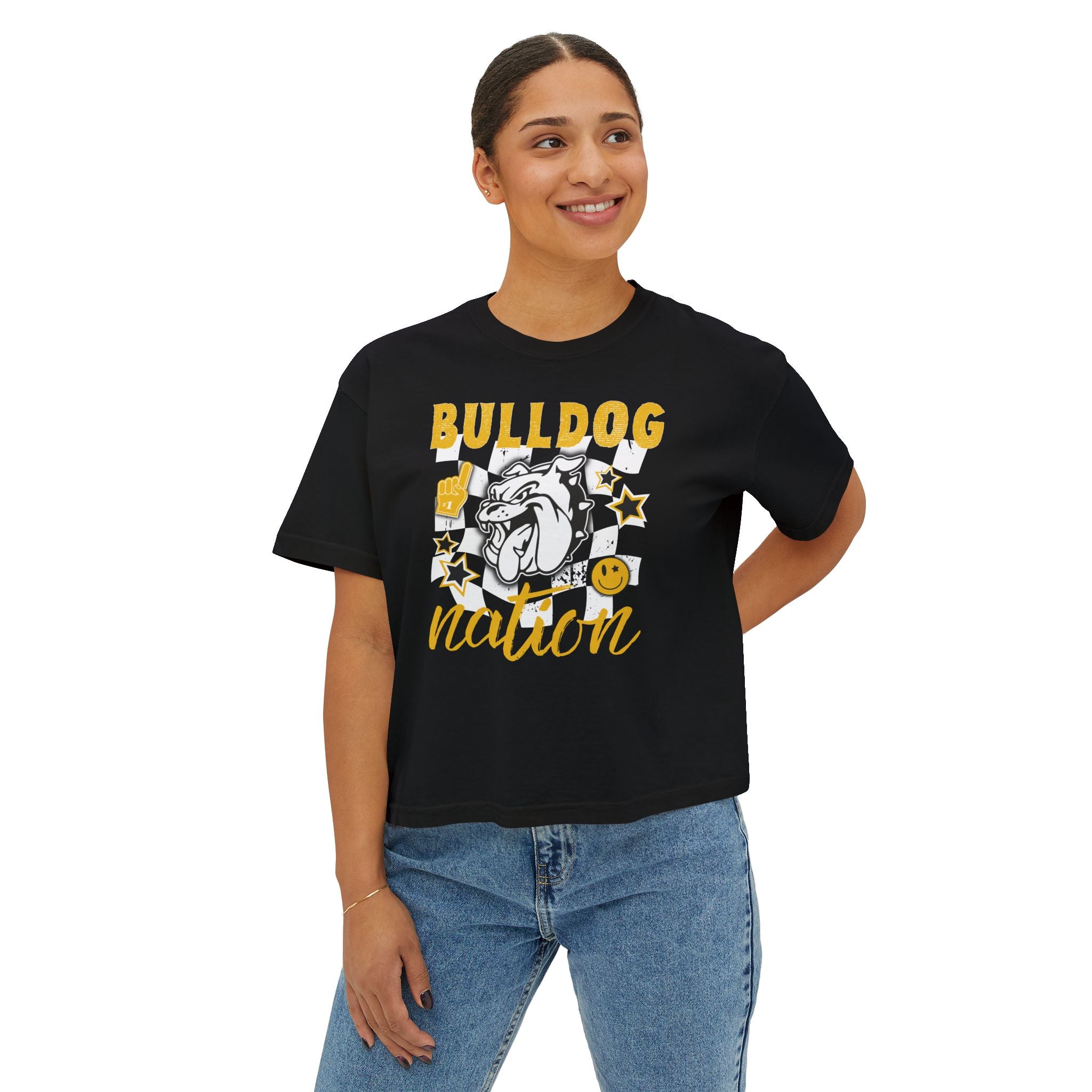 Bulldog Nation | Ladies Cropped Tee