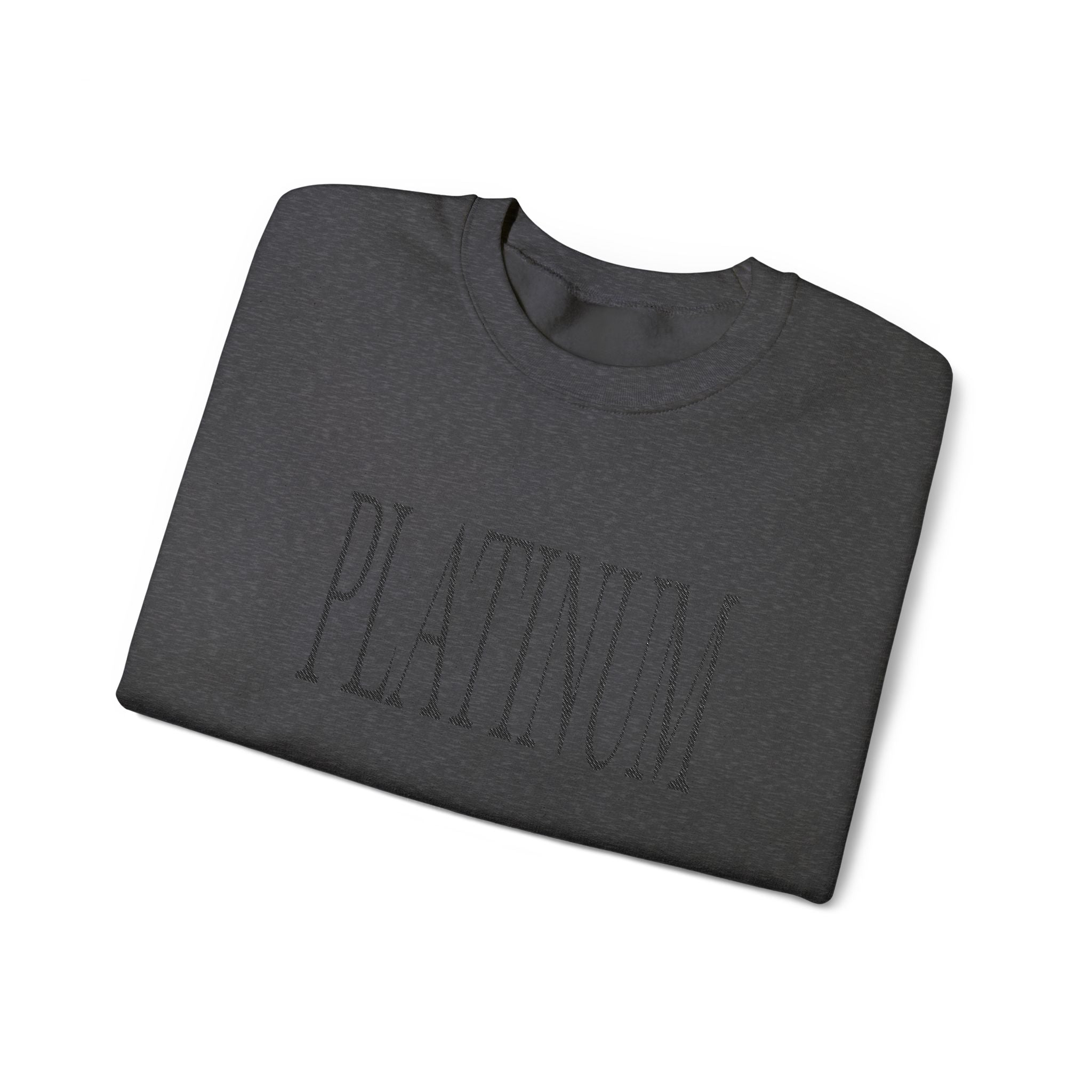 Black Embroidered Platinum | Adult Crew