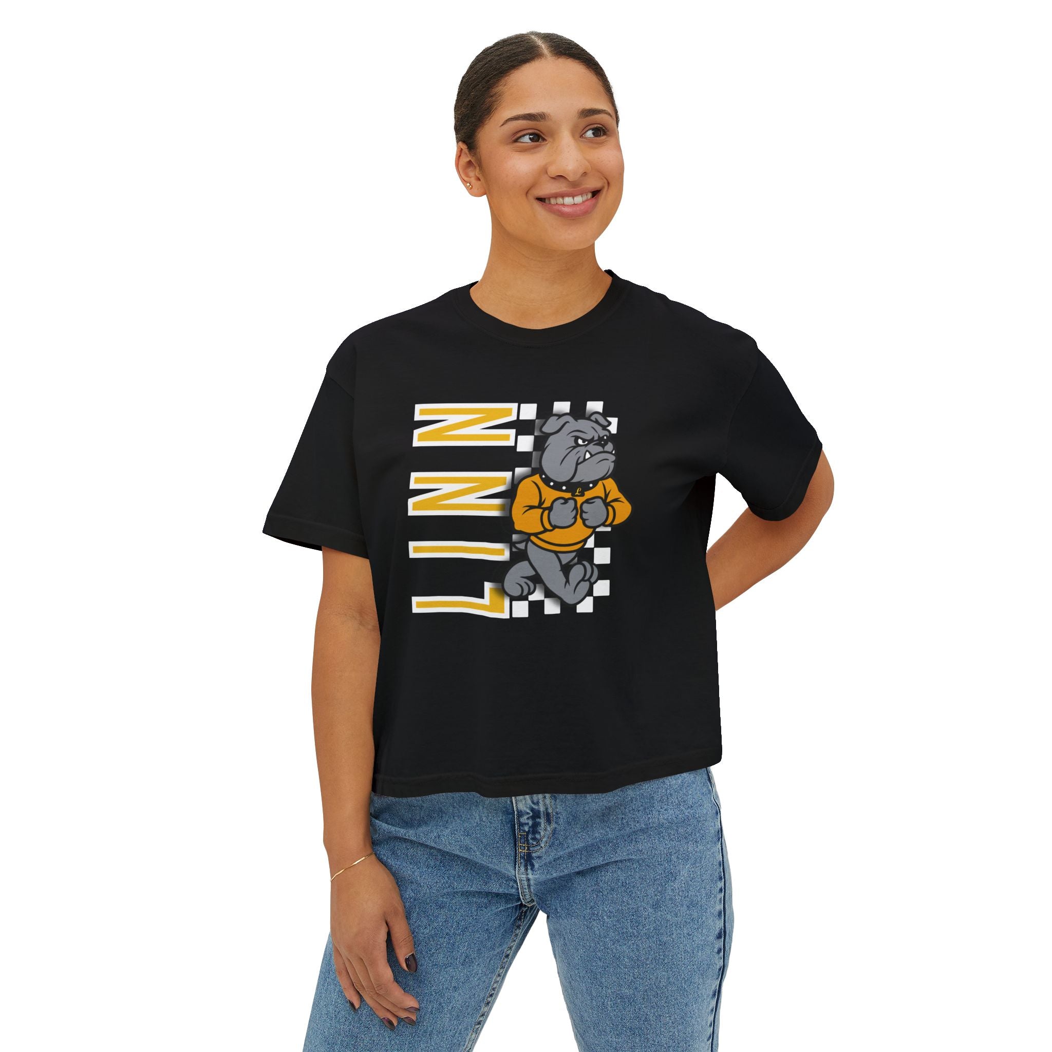 Vintage Bulldog | Ladies Cropped Tee