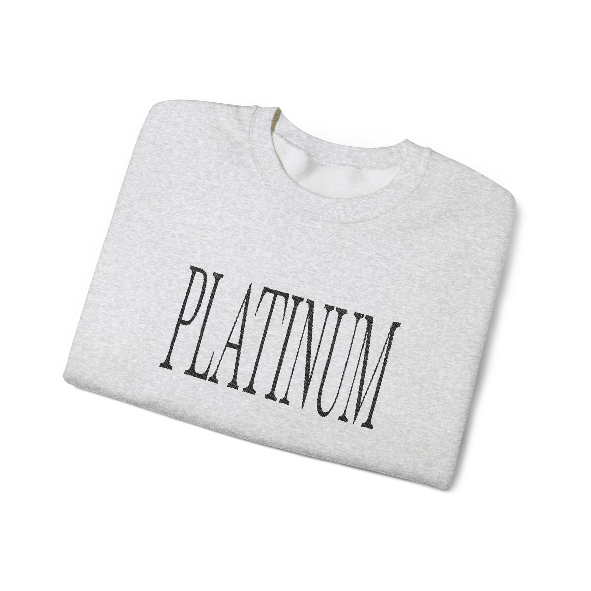 Black Embroidered Platinum | Adult Crew