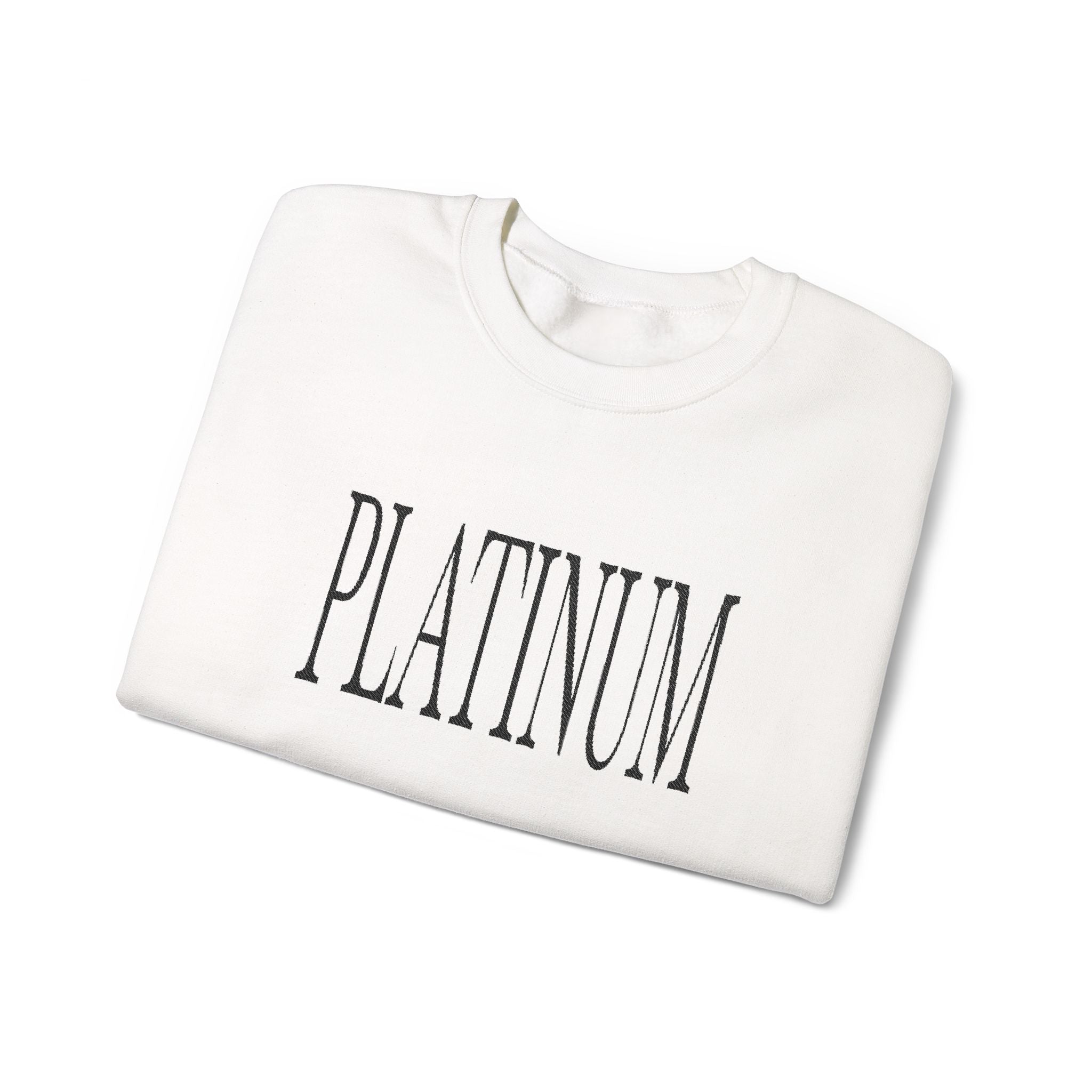 Black Embroidered Platinum | Adult Crew