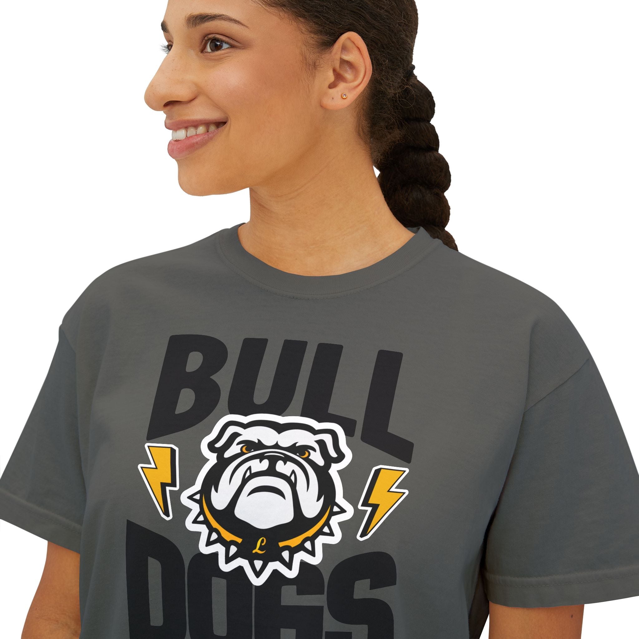 Bulldogs Bolt Tee | Ladies Cropped Tee