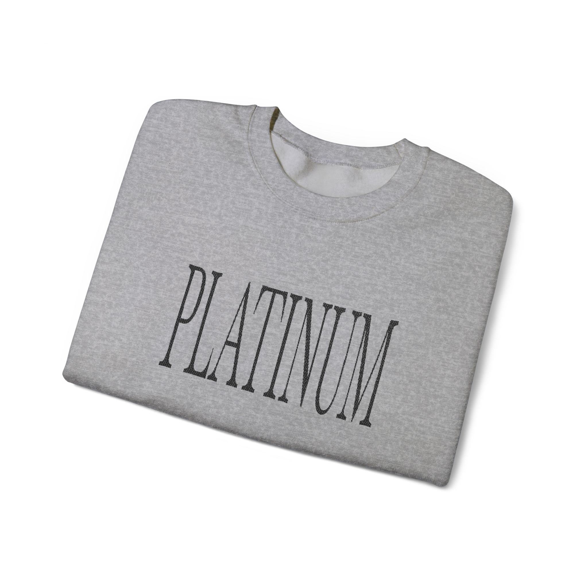 Black Embroidered Platinum | Adult Crew