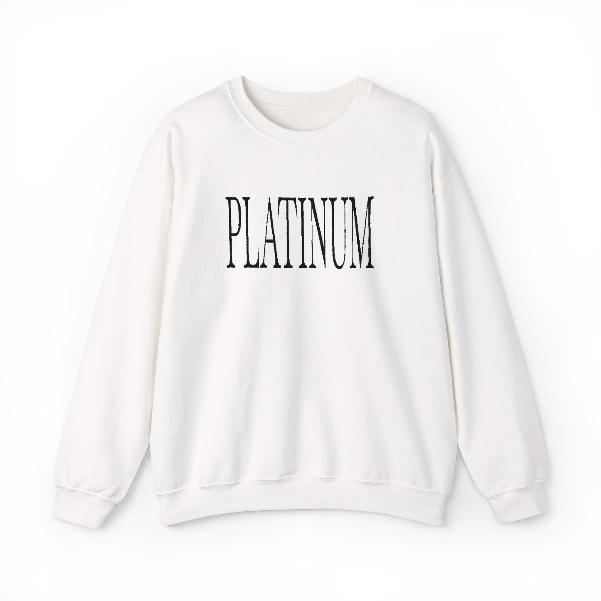 Black Embroidered Platinum | Adult Crew
