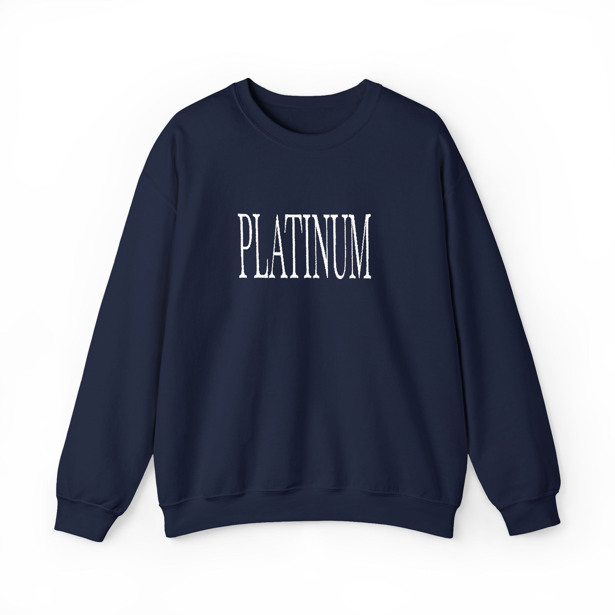 White Embroidered Platinum | Adult Crew