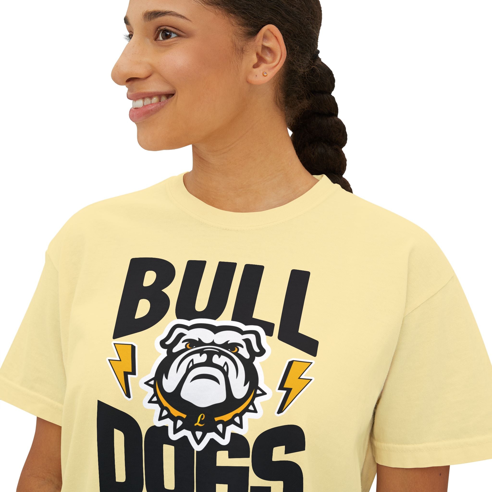 Bulldogs Bolt Tee | Ladies Cropped Tee