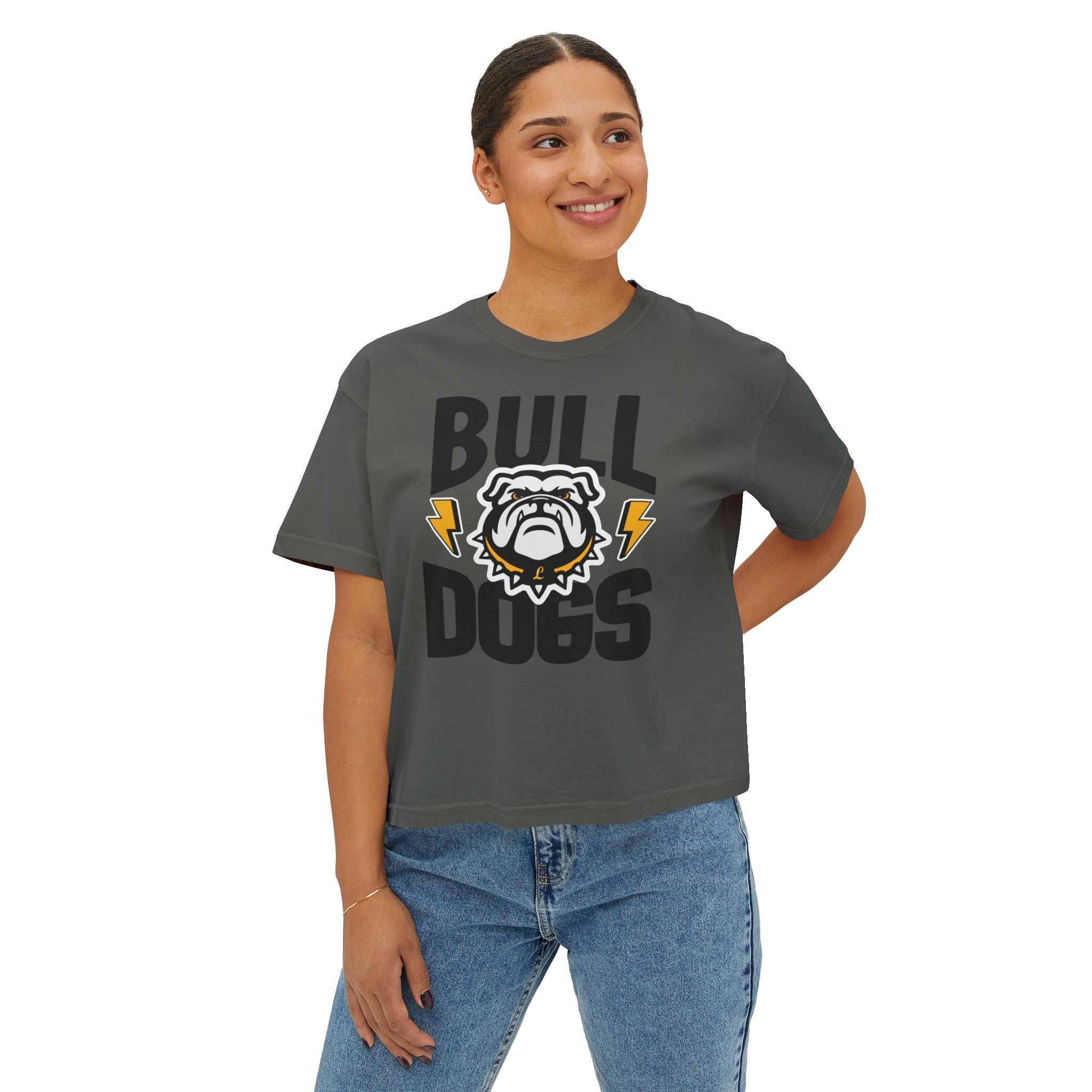 Bulldogs Bolt Tee | Ladies Cropped Tee