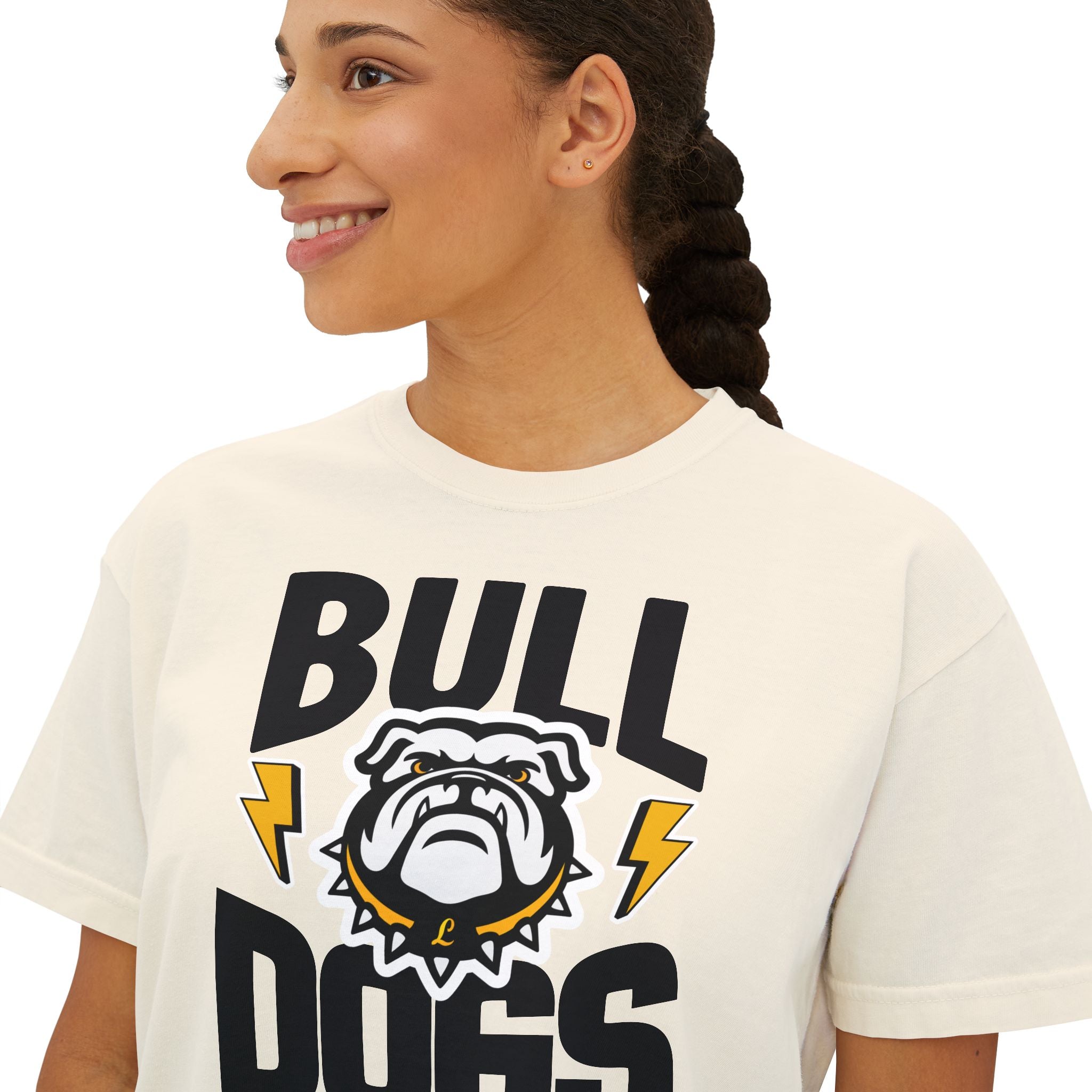 Bulldogs Bolt Tee | Ladies Cropped Tee