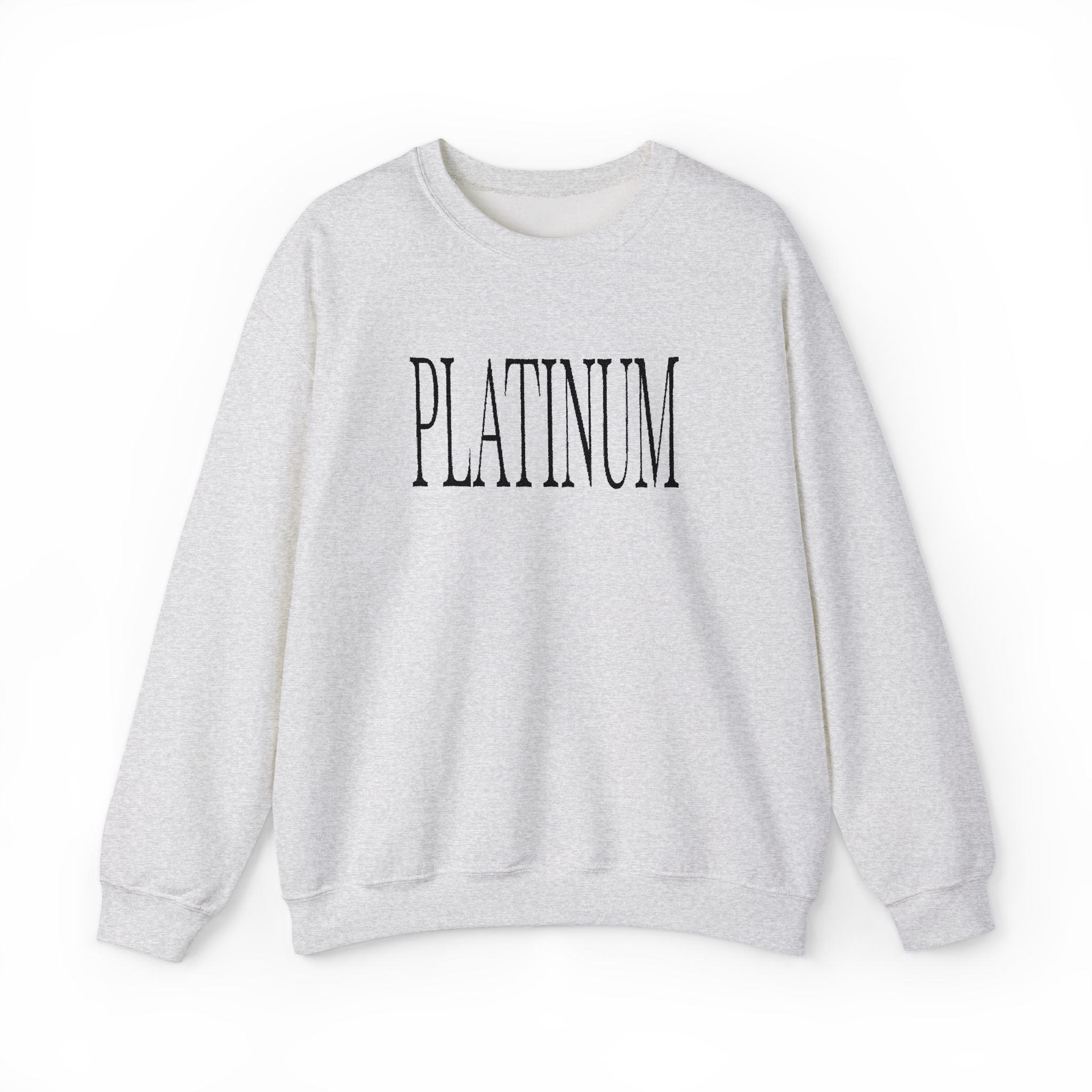 Black Embroidered Platinum | Adult Crew