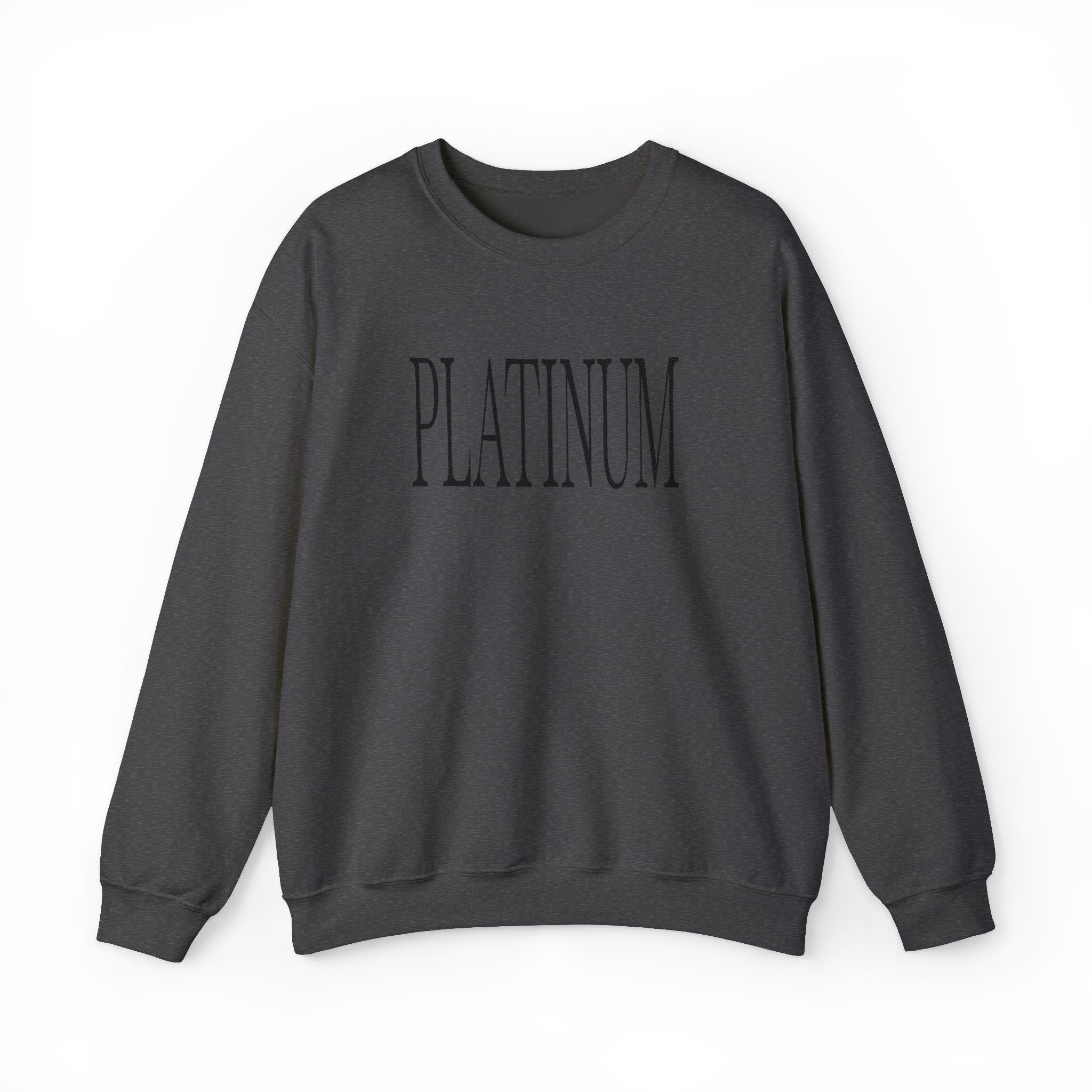 Black Embroidered Platinum | Adult Crew