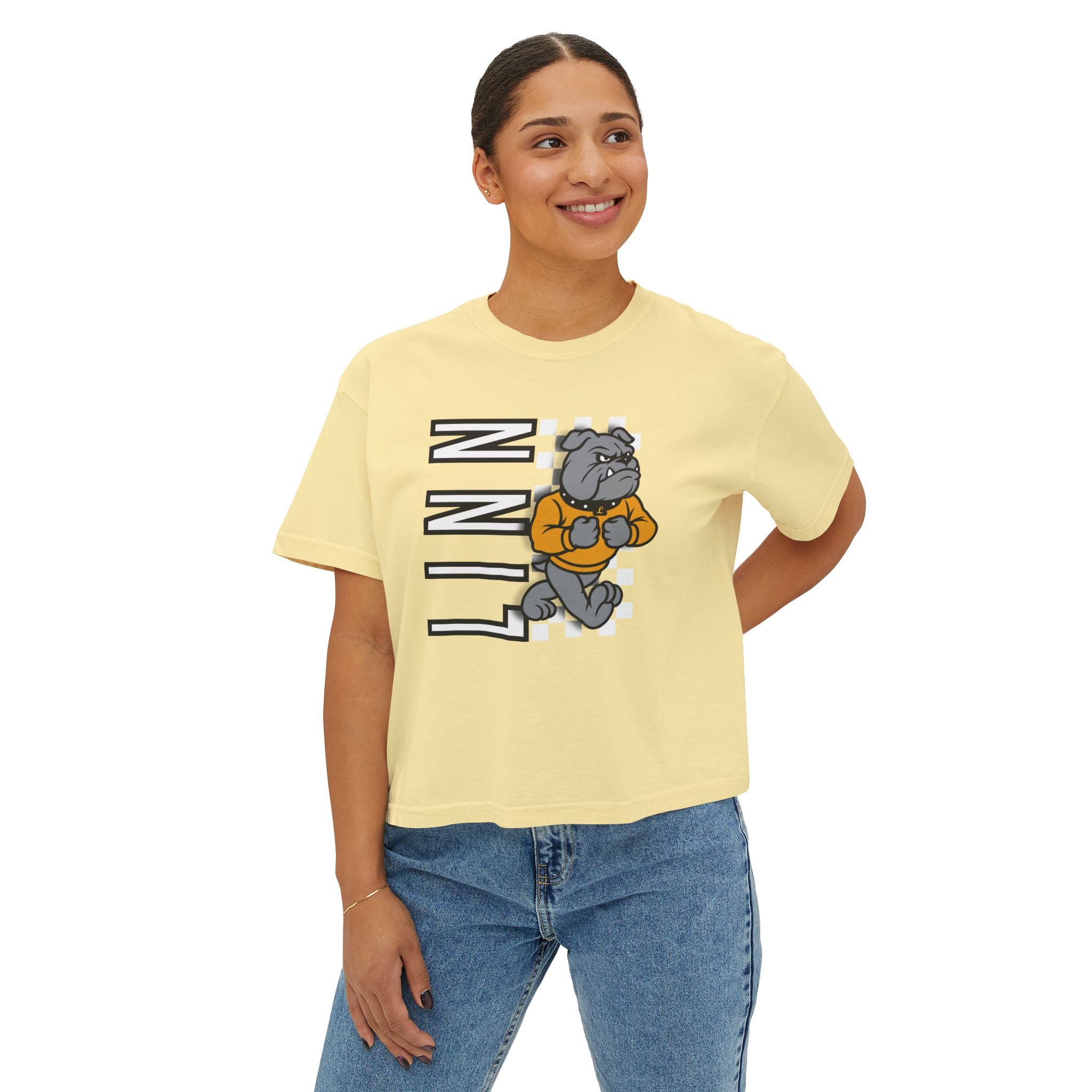 Vintage Bulldog | Ladies Cropped Tee