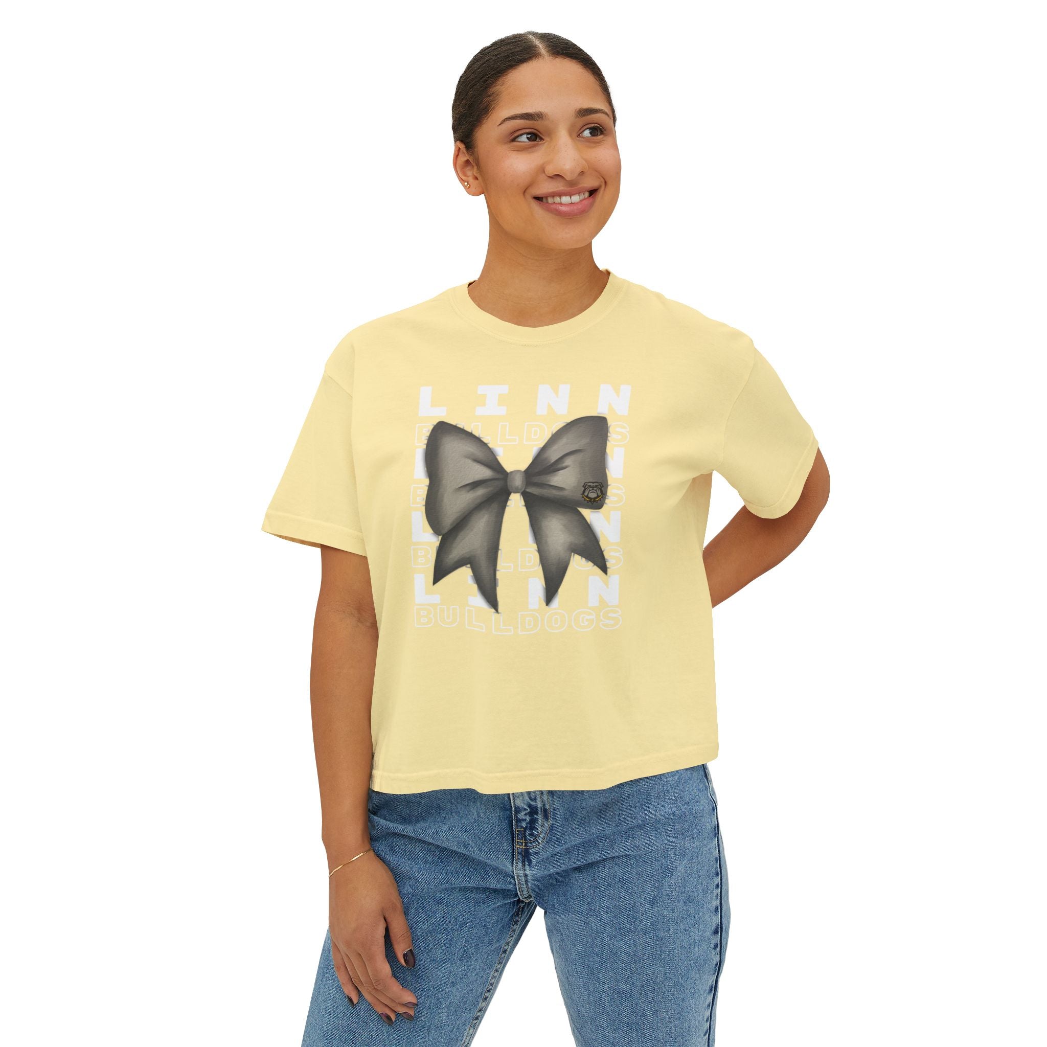 Bulldog Bow | Adult Cropped Tee
