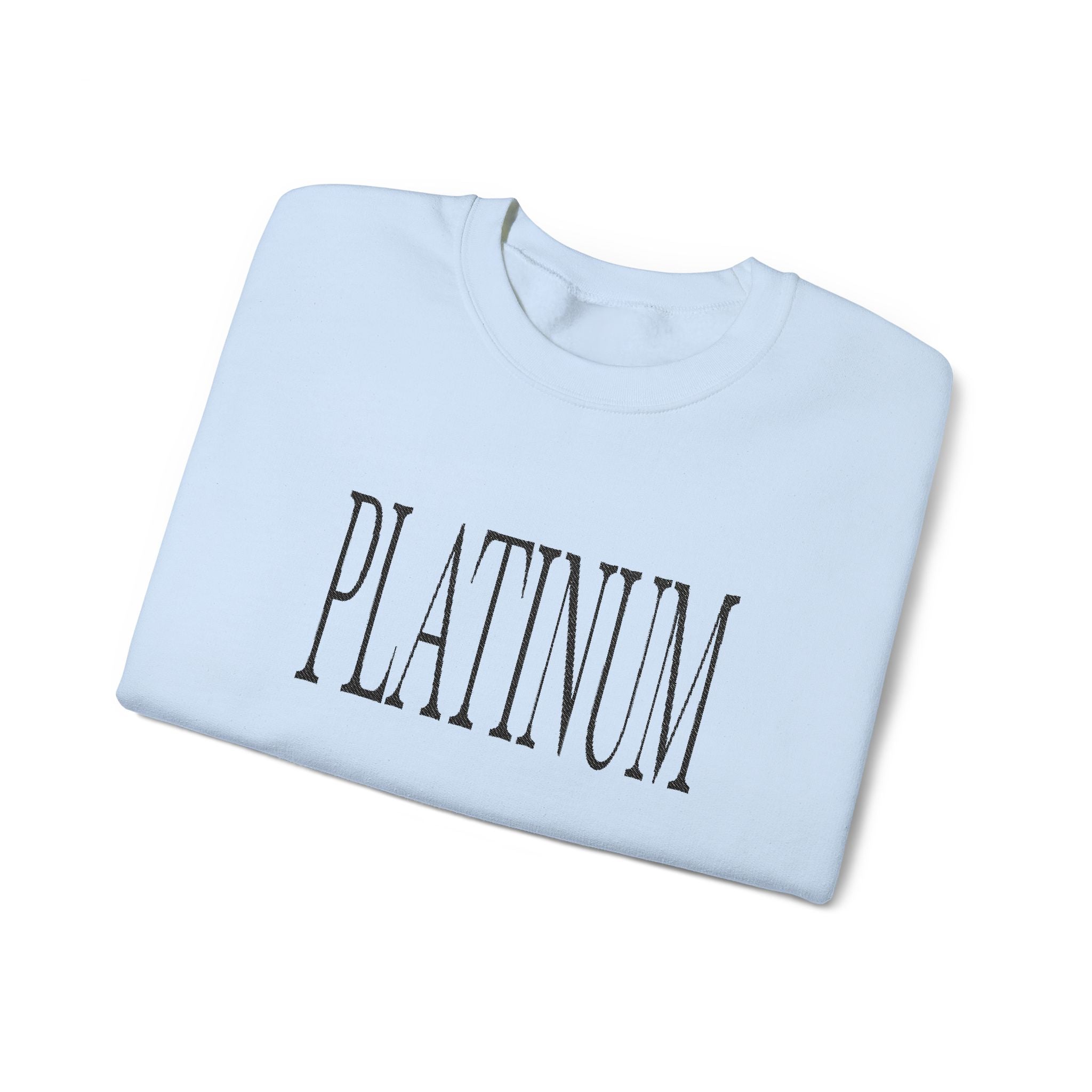 Black Embroidered Platinum | Adult Crew