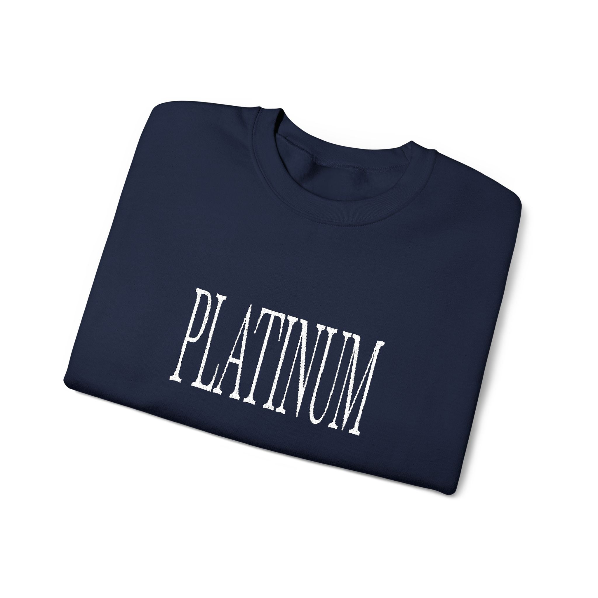 White Embroidered Platinum | Adult Crew