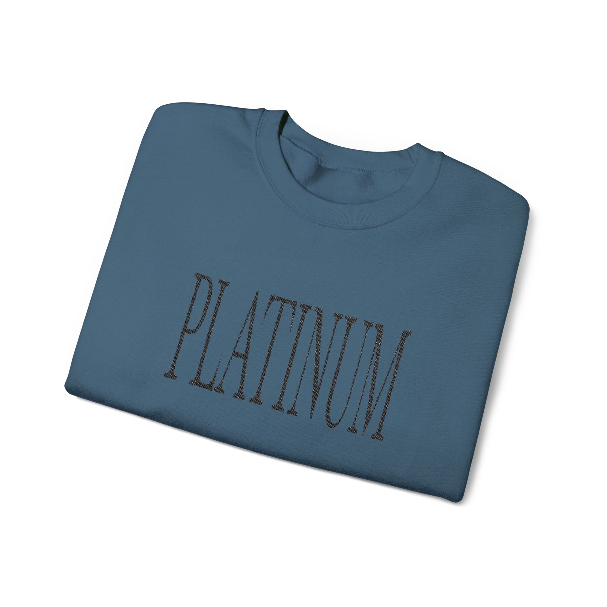 Black Embroidered Platinum | Adult Crew