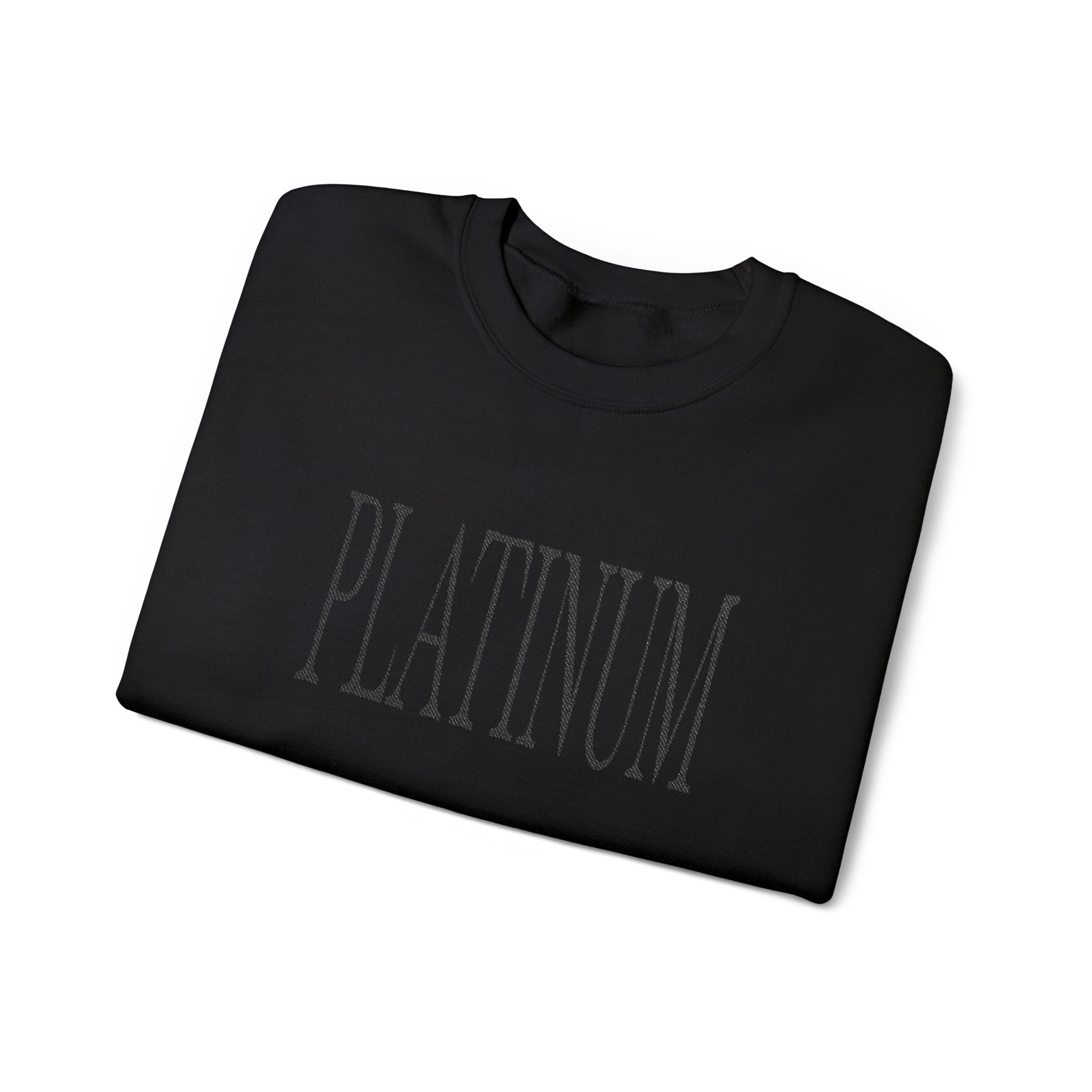 Black Embroidered Platinum | Adult Crew