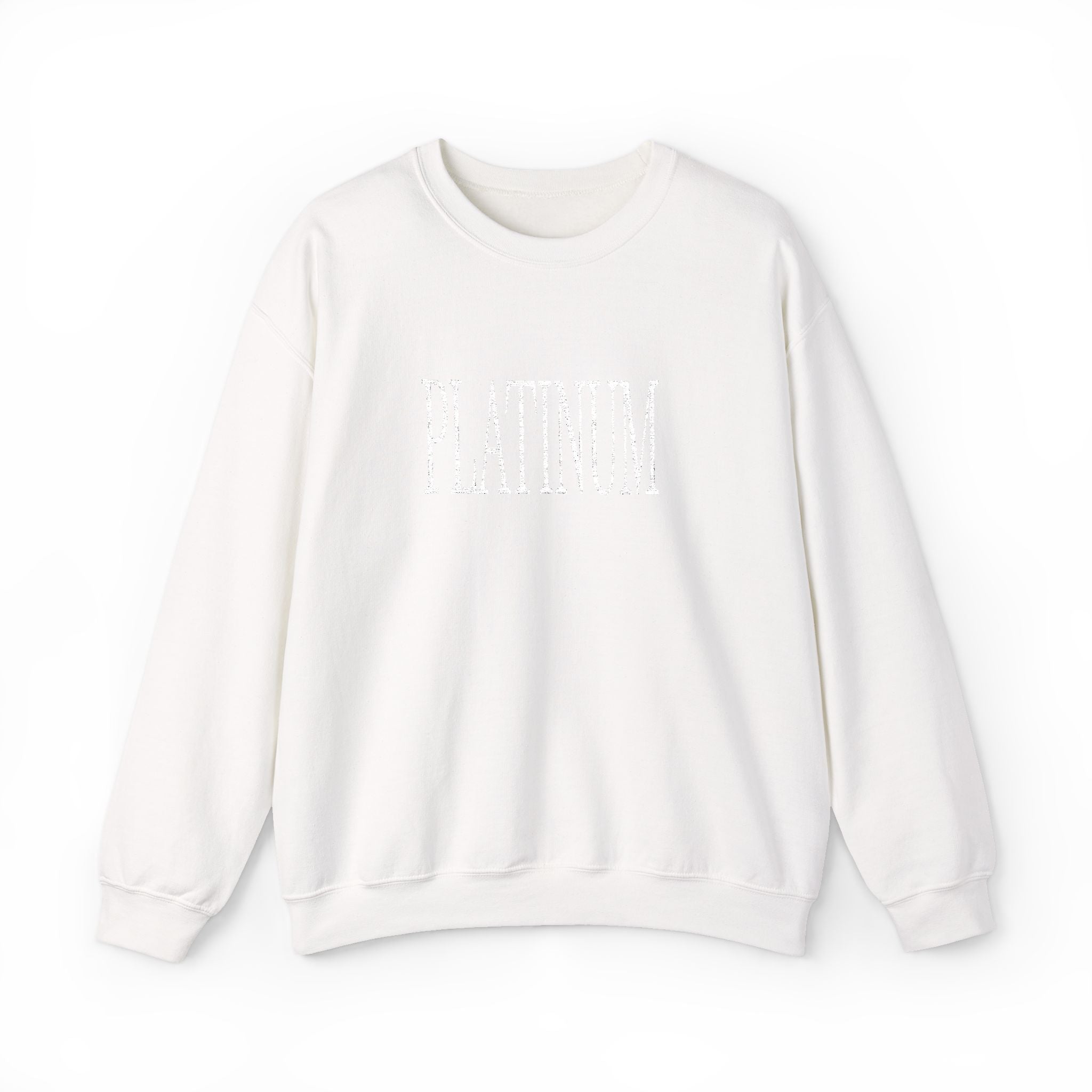 White Embroidered Platinum | Adult Crew