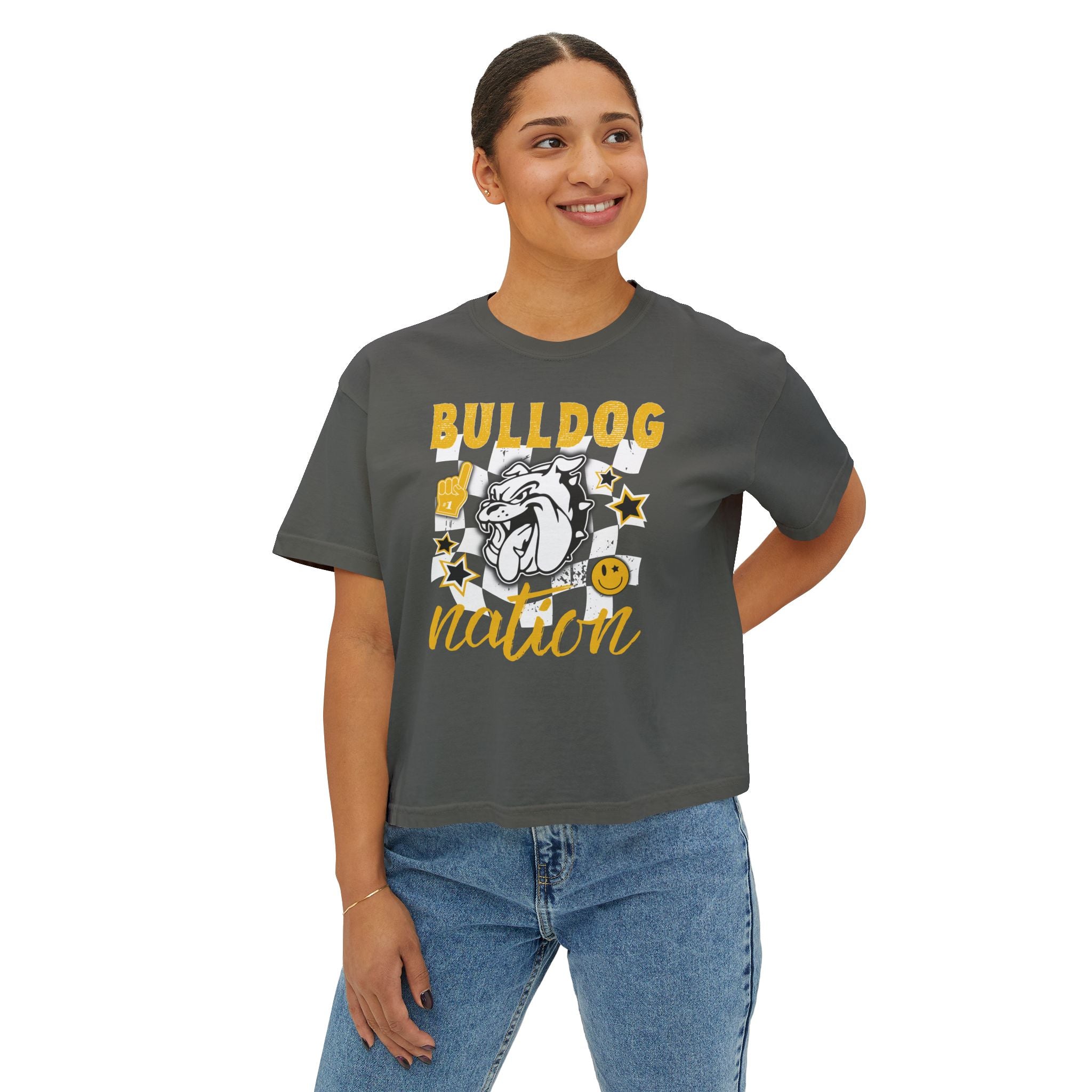 Bulldog Nation | Ladies Cropped Tee