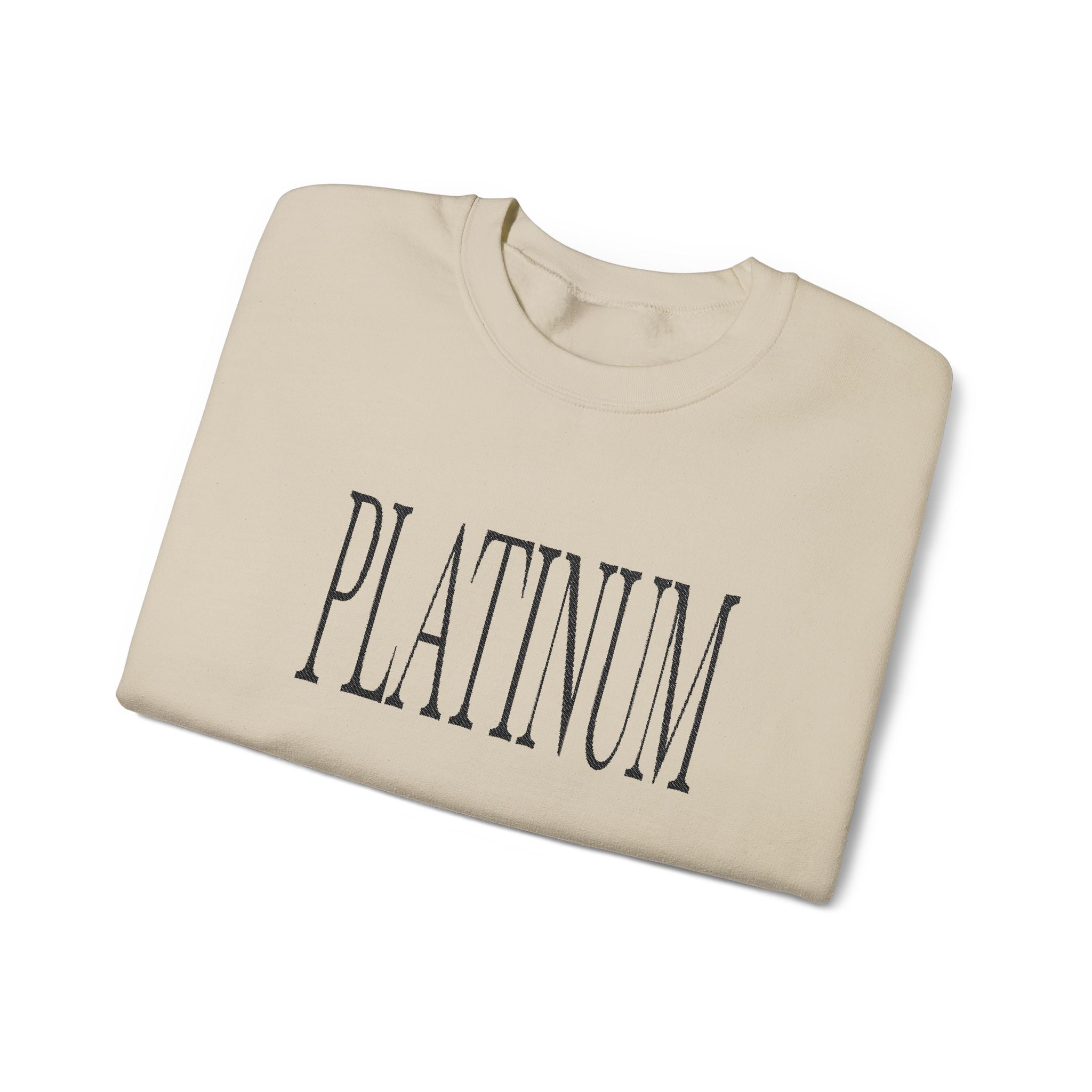 Black Embroidered Platinum | Adult Crew