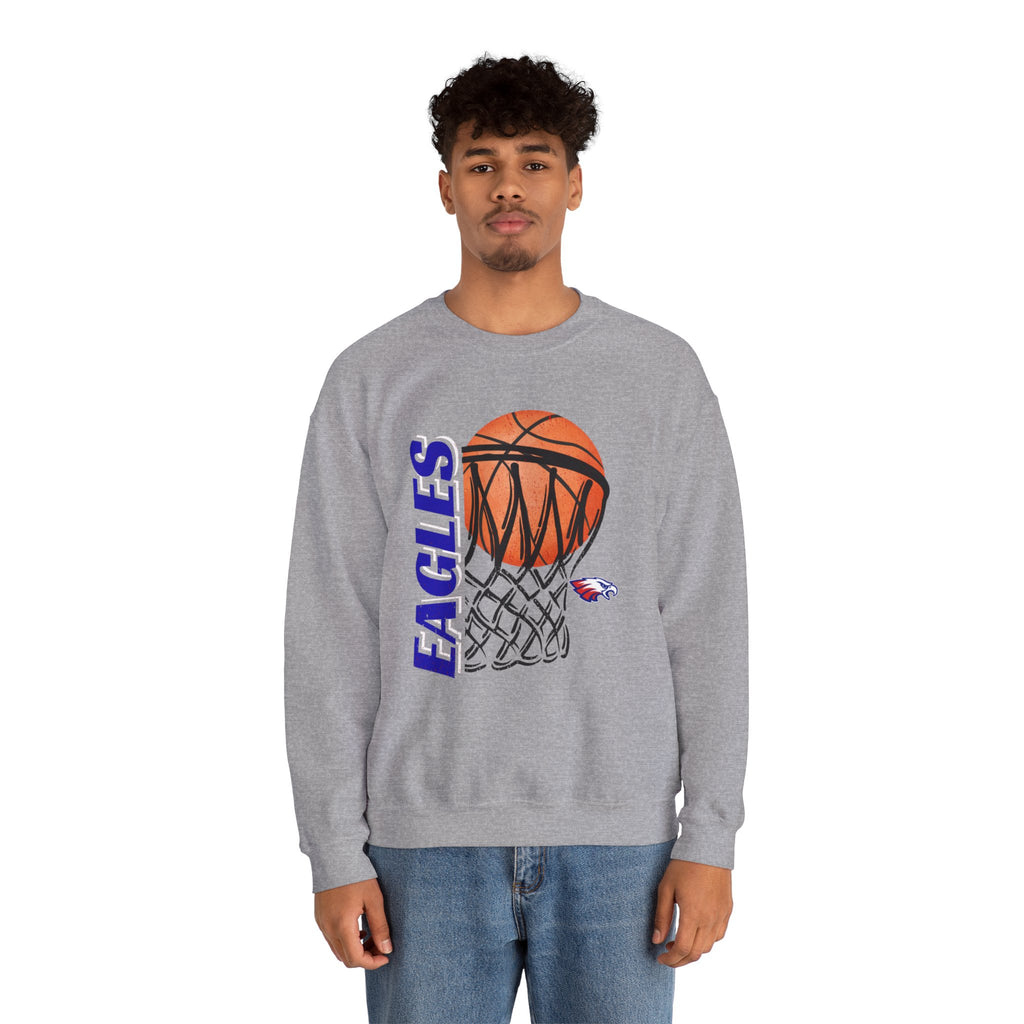 Distressed Hoops | Adult Crewneck
