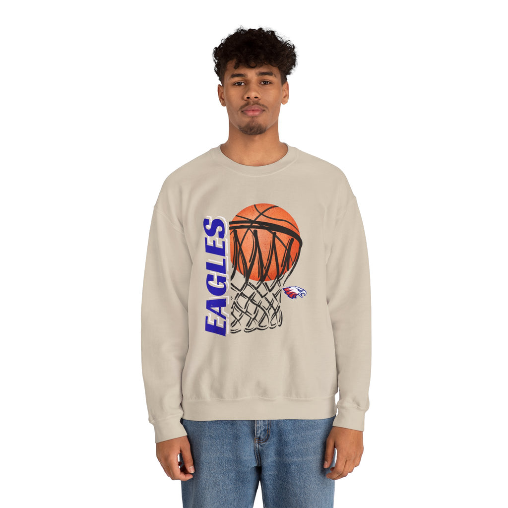 Distressed Hoops | Adult Crewneck