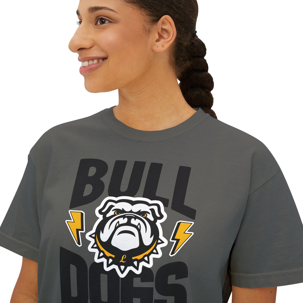 Bulldogs Bolt Tee | Ladies Cropped Tee