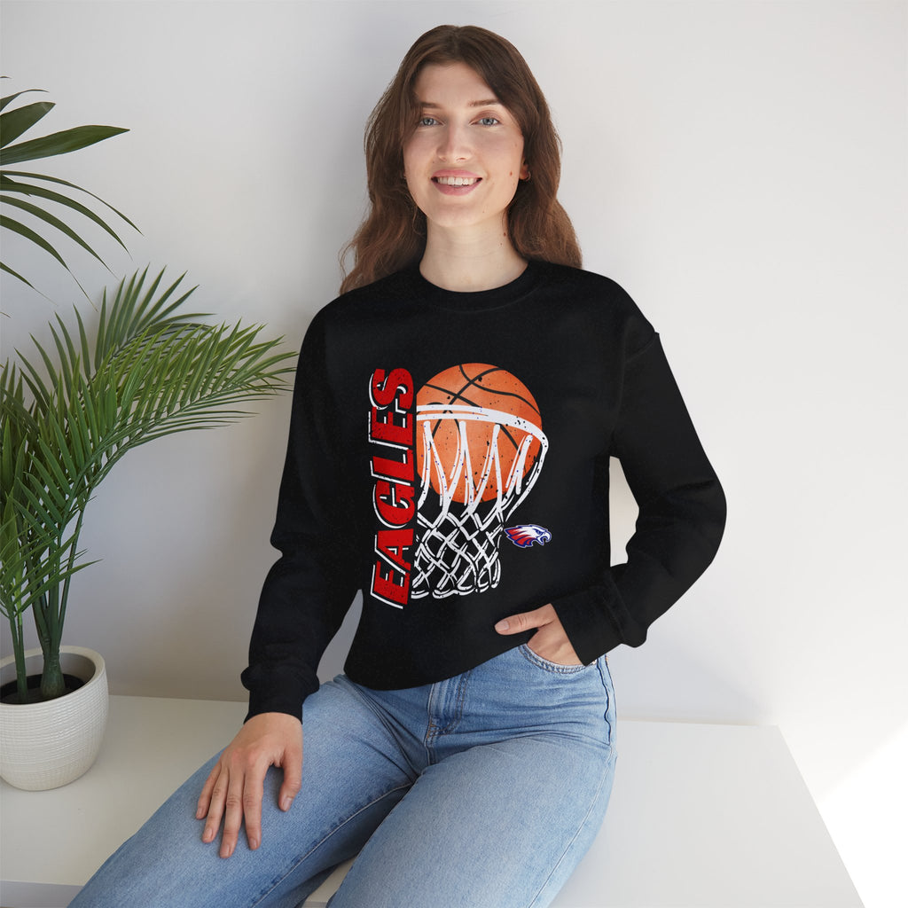 Distressed Hoops | Adult Crewneck