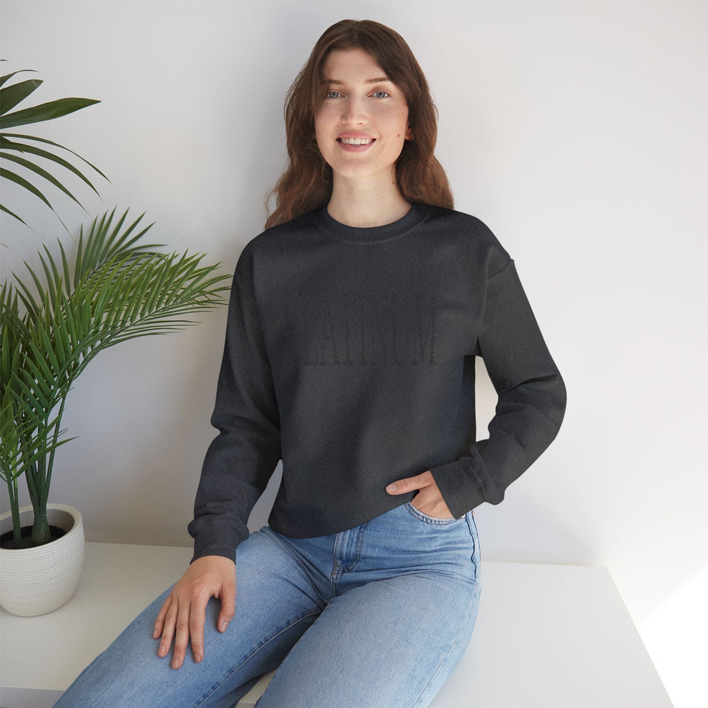 Black Embroidered Platinum | Adult Crew