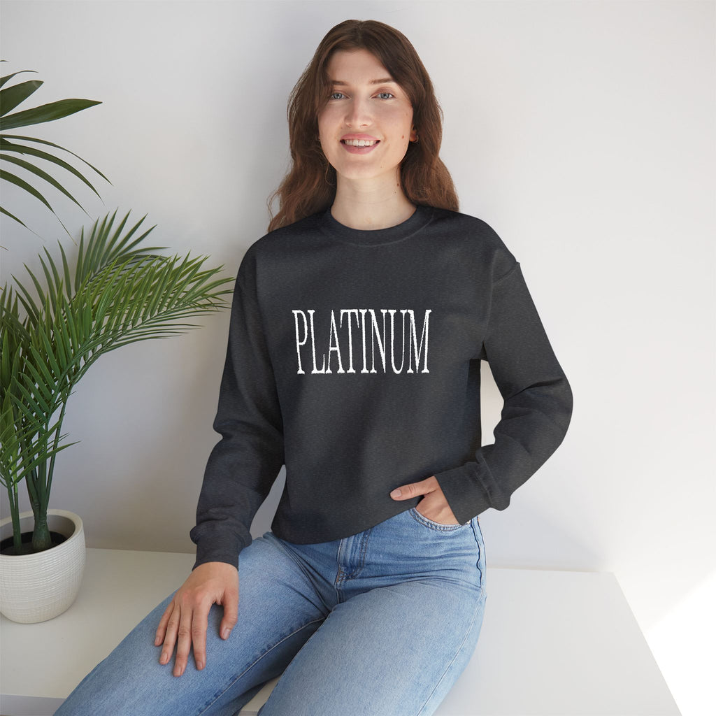 White Embroidered Platinum | Adult Crew