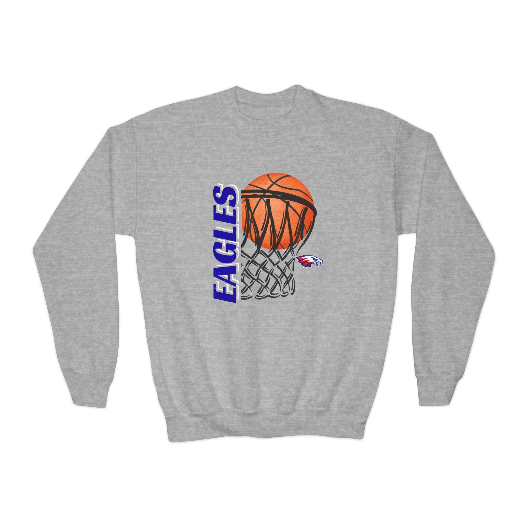 Distressed Hoops | Youth Crewneck