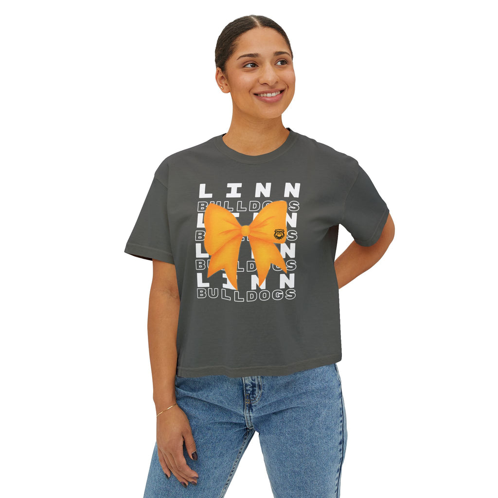 Bulldog Bow | Adult Cropped Tee