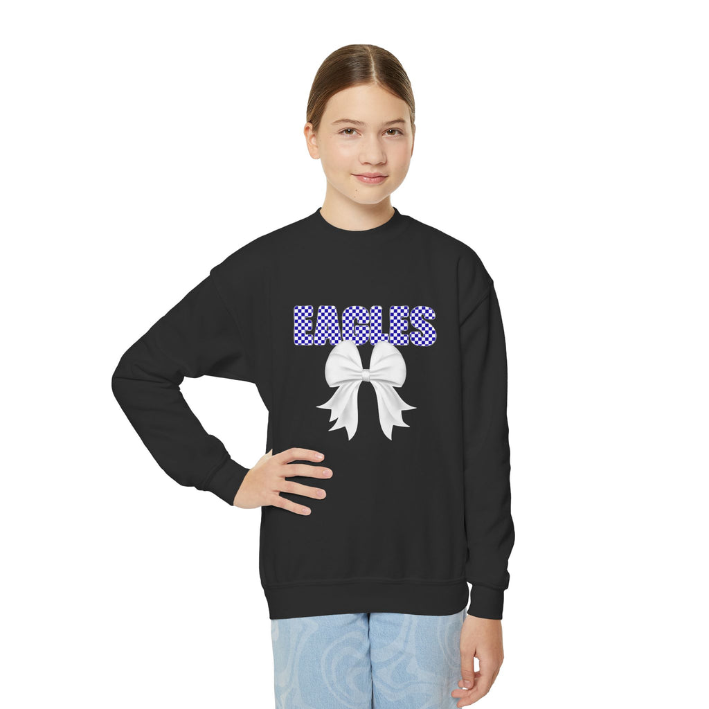 Checkered Bow | Youth Crewneck