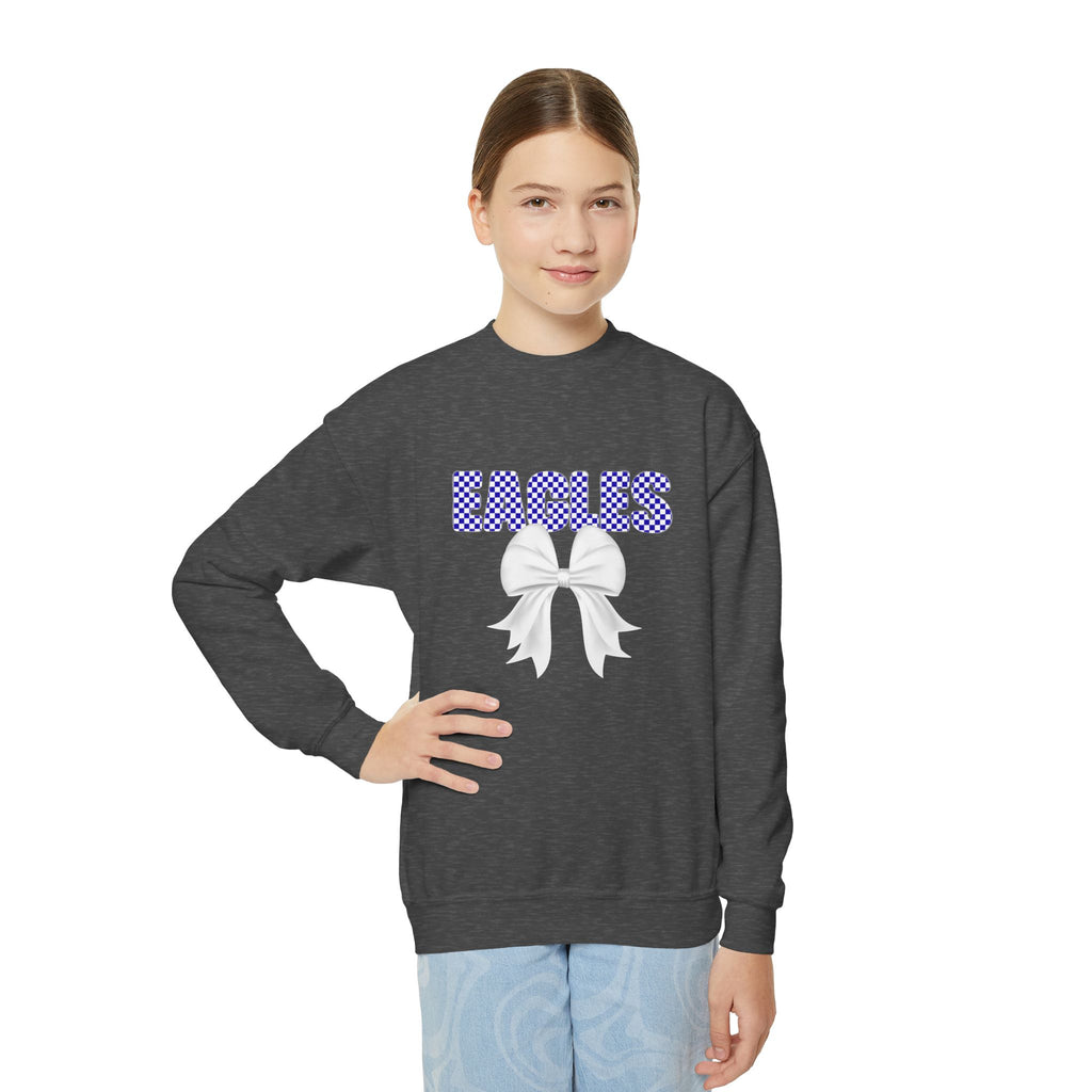 Checkered Bow | Youth Crewneck