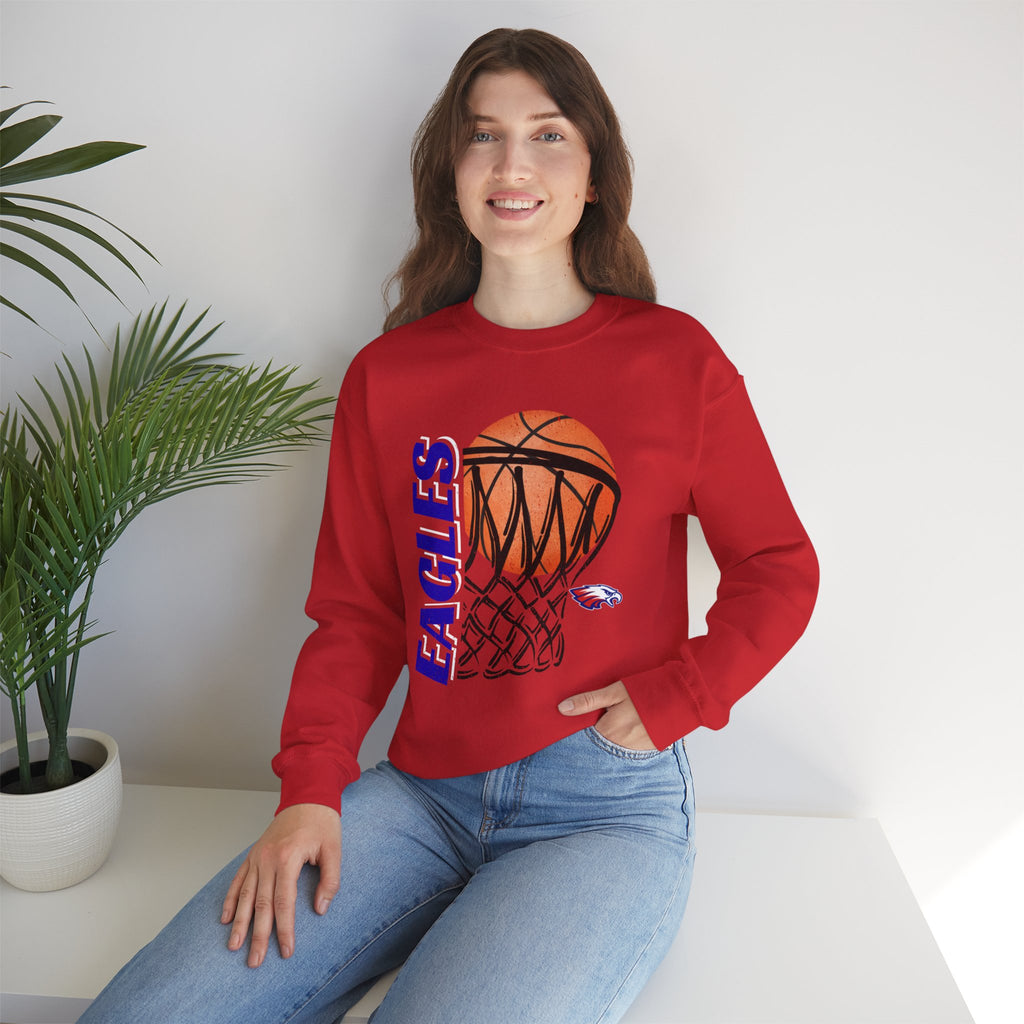 Distressed Hoops | Adult Crewneck