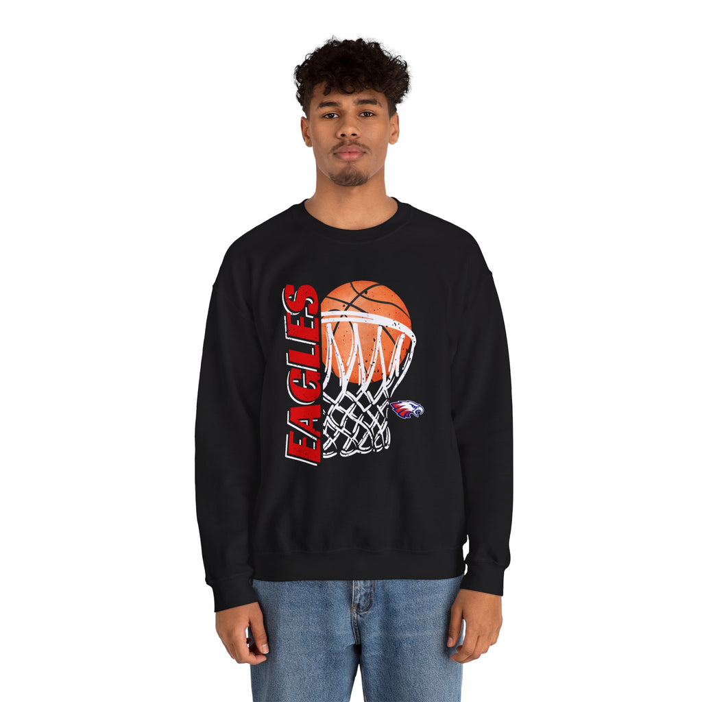 Distressed Hoops | Adult Crewneck