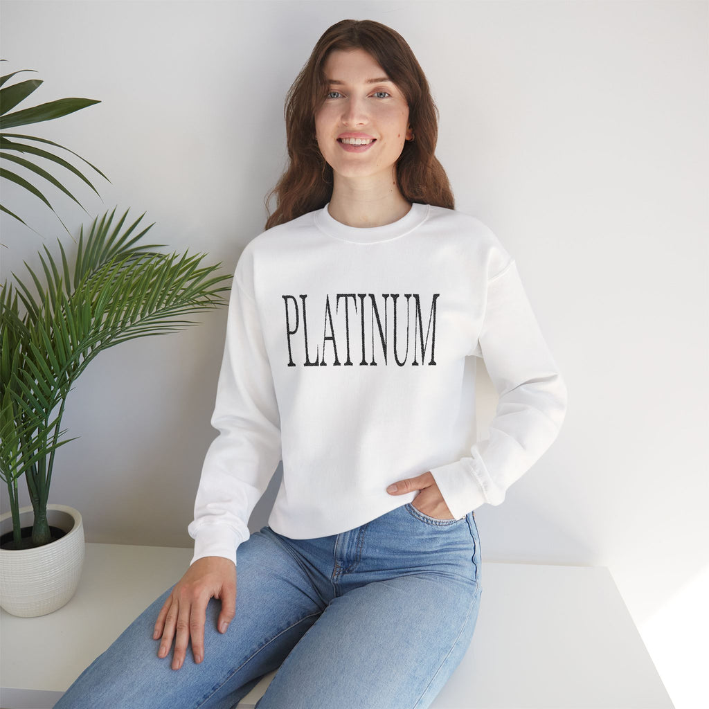 Black Embroidered Platinum | Adult Crew