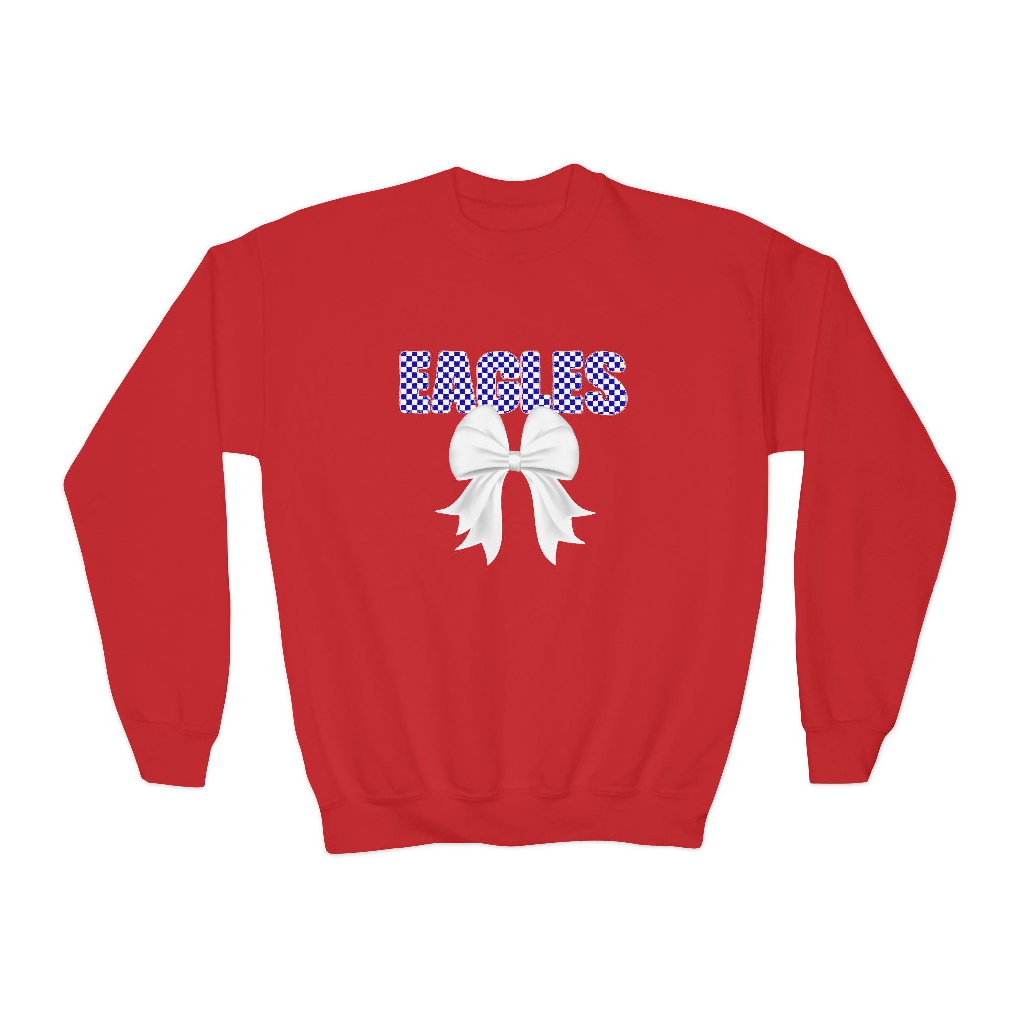 Checkered Bow | Youth Crewneck