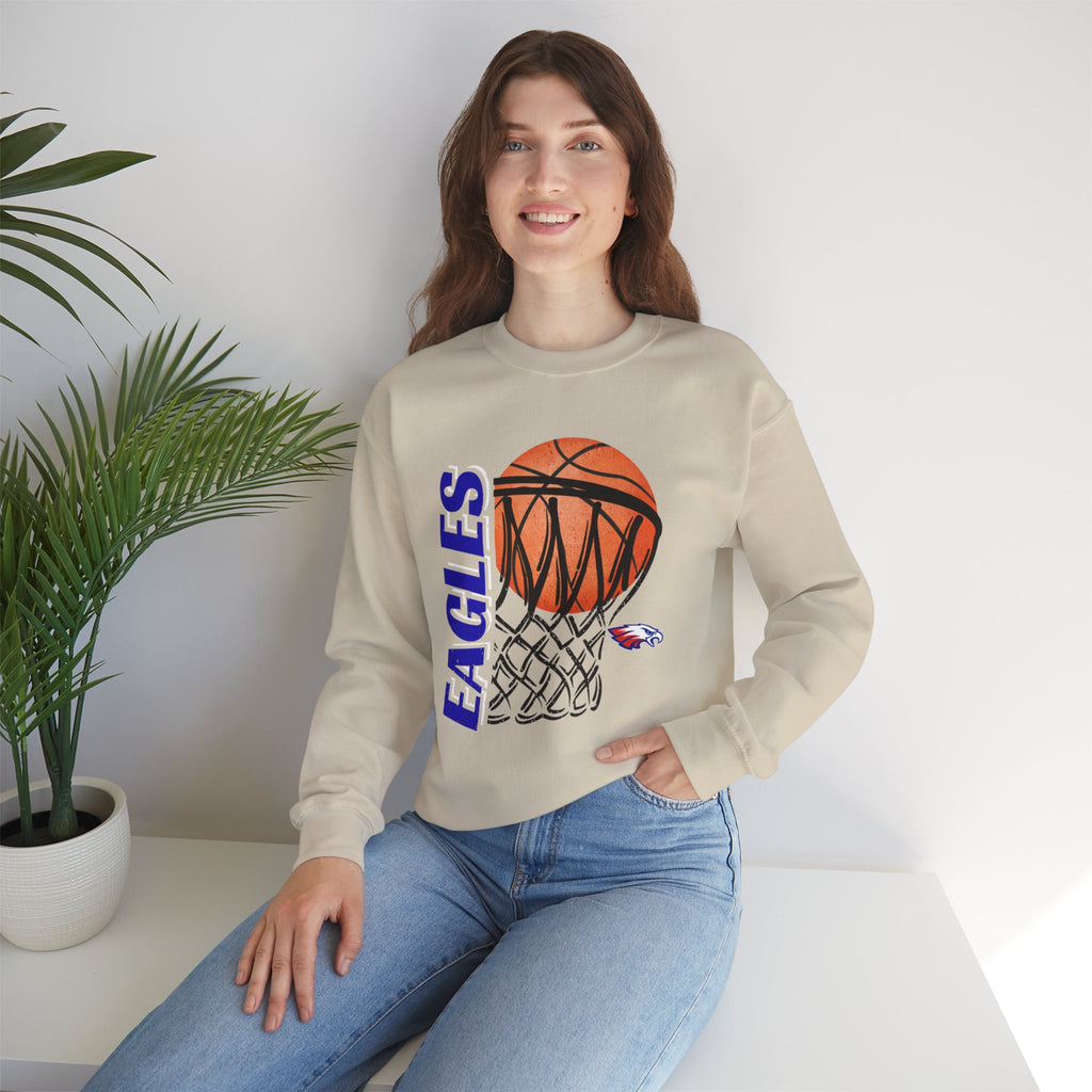 Distressed Hoops | Adult Crewneck