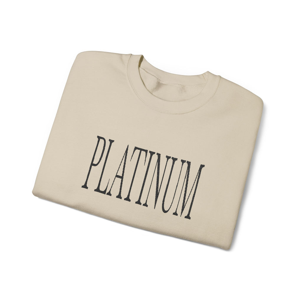 Black Embroidered Platinum | Adult Crew